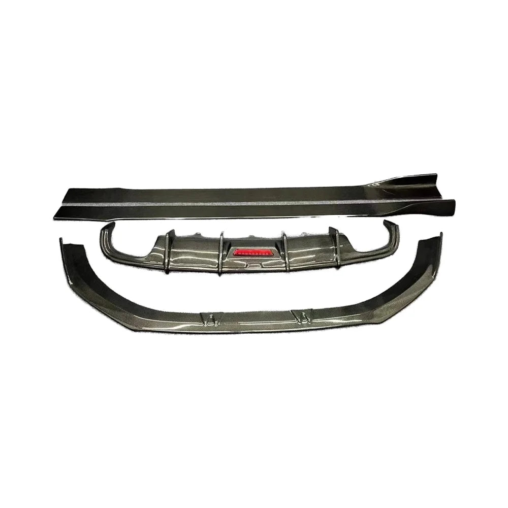 Audi A6 S6 S-Line carbon fiber body kit front lip side skirts diffuser