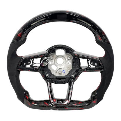 Audi R8 TT red forged carbon fiber steering wheel performance upgrade