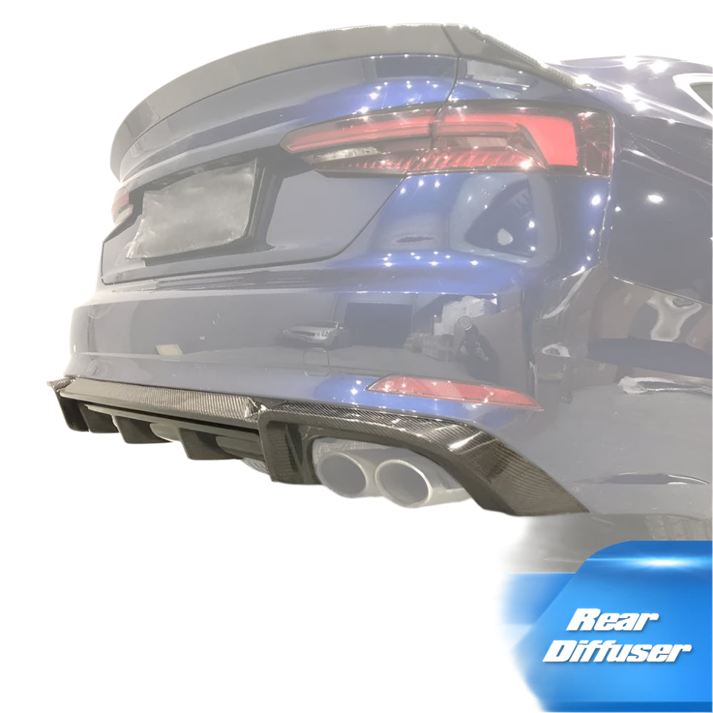 Audi carbon fiber rear diffuser 2017–2018