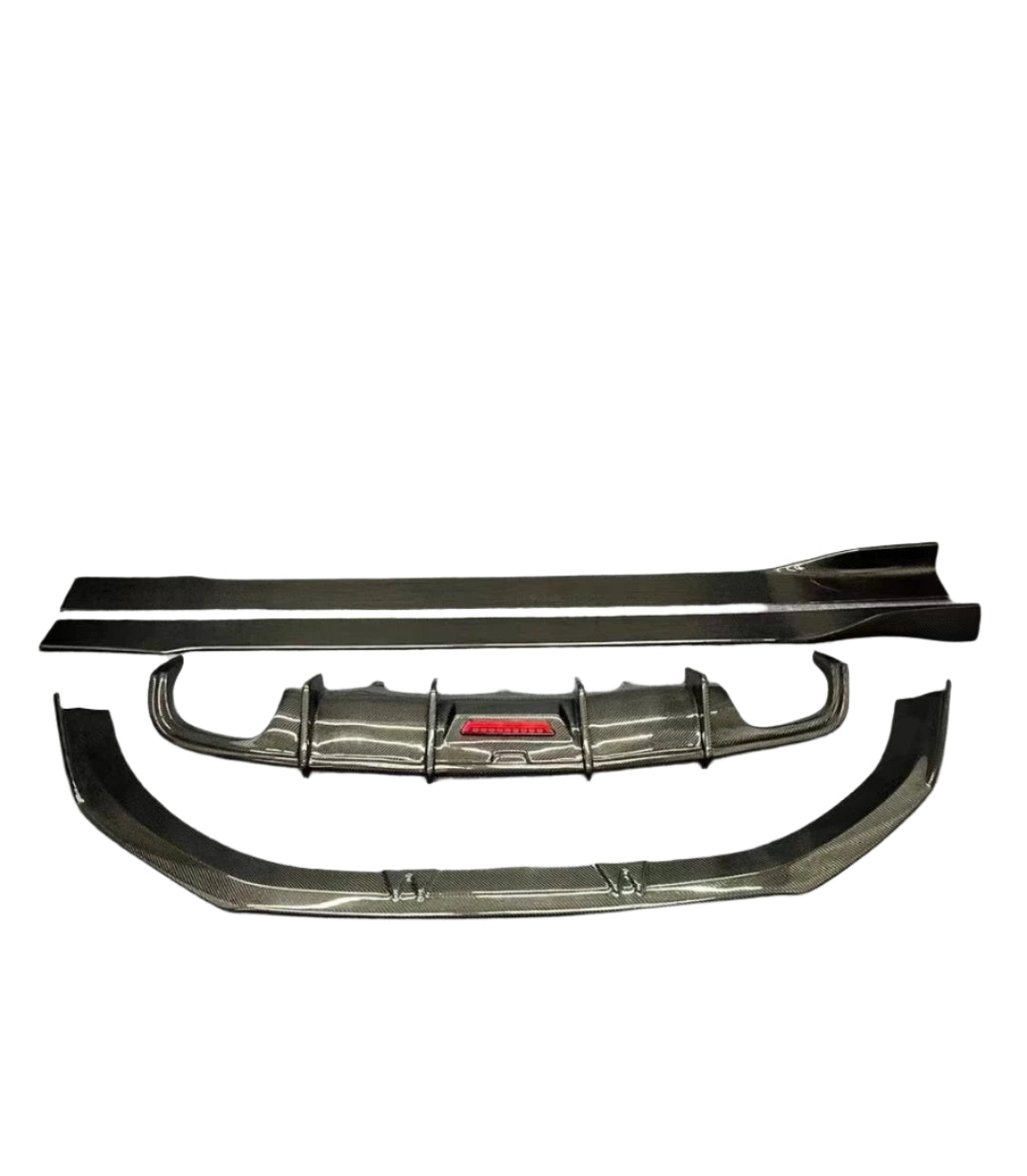 Audi A6 S6 S-Line carbon fiber body kit front lip side skirts diffuser