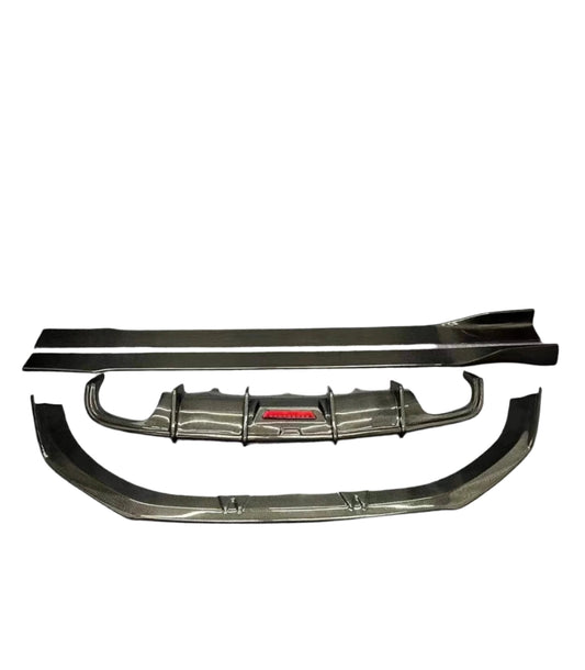 Audi A6 S6 S-Line carbon fiber body kit front lip side skirts diffuser