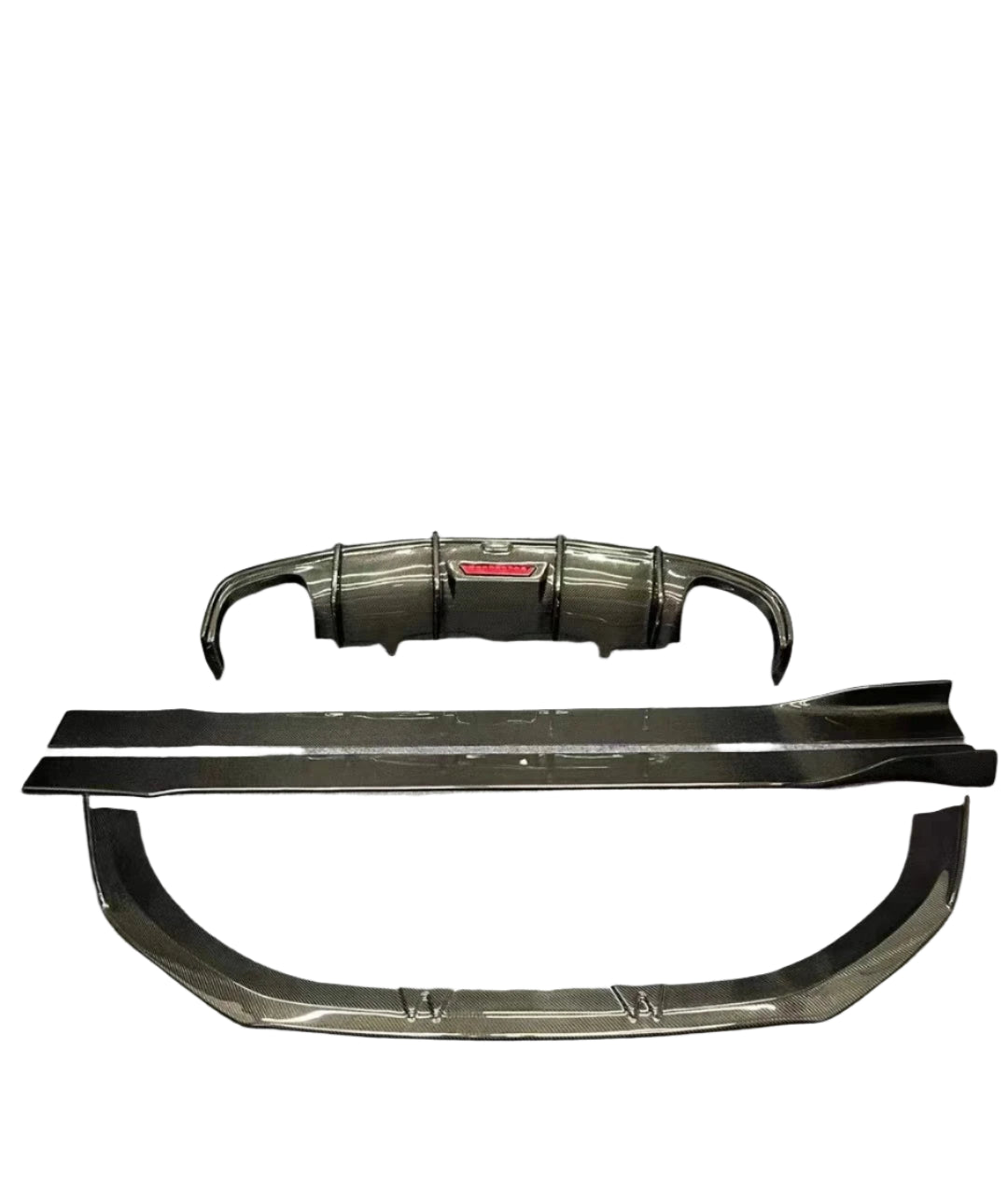 Audi A6 S6 S-Line carbon fiber body kit front lip side skirts diffuser