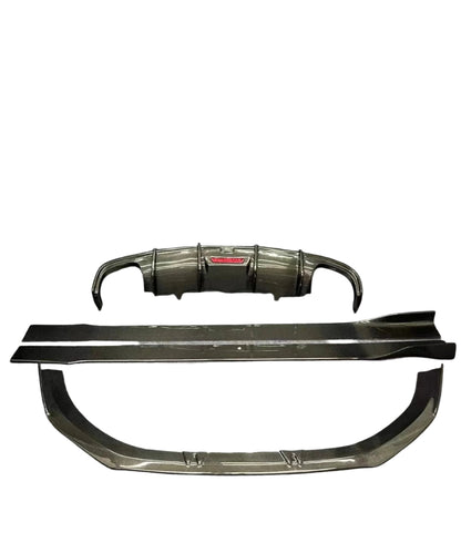 Audi A6 S6 S-Line carbon fiber body kit front lip side skirts diffuser