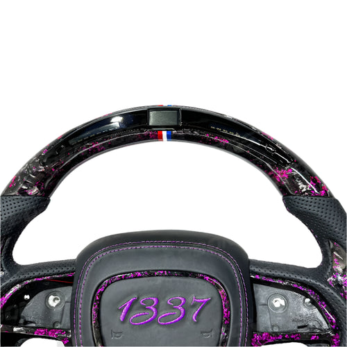 Custom Purple Forged Carbon Fiber Steering Wheel for Dodge Challenger/Charger 2012-2020